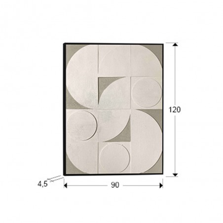 Cuadro bajorrelieve Geomia (90x120cm.)