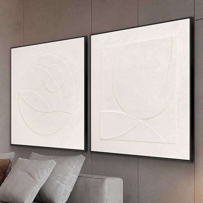 Set de 2 cuadros bajorrelieves Albos (100x100cm.)