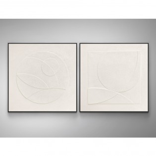 Set de 2 cuadros bajorrelieves Albos (100x100cm.)