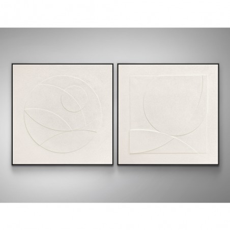 Set de 2 cuadros bajorrelieves Albos (100x100cm.)