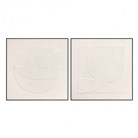 Set de 2 cuadros bajorrelieves Albos (100x100cm.)