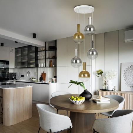 Lámpara colgante LED Matices (5x6W)