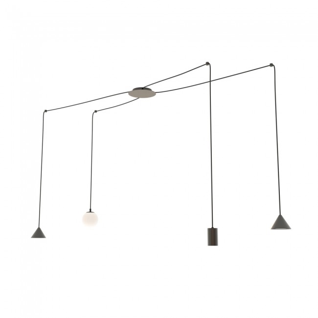 Lámpara de techo Madri Negro (4 luces)