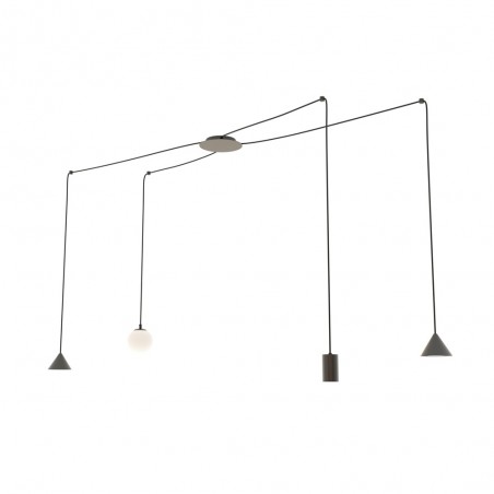 Lámpara de techo Madri Negro (4 luces)