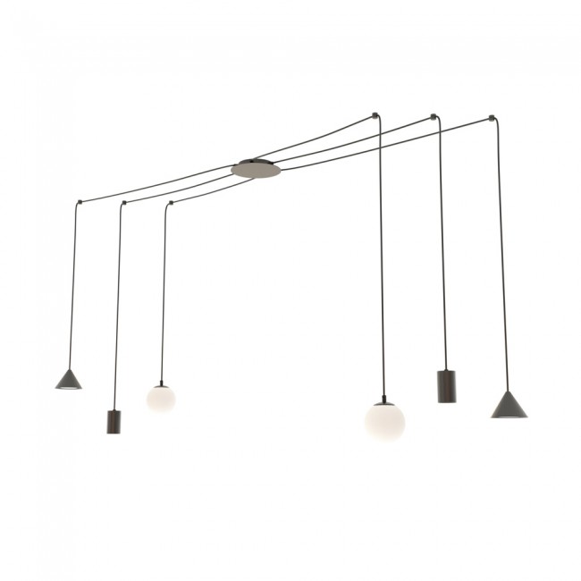 Lámpara de techo Madri Negro (6 luces)