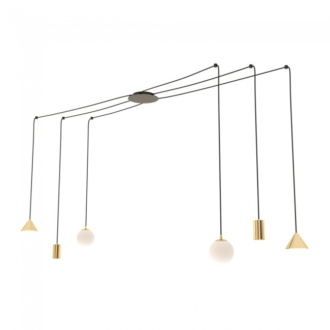 Lámpara de techo Madri Oro (6 luces)