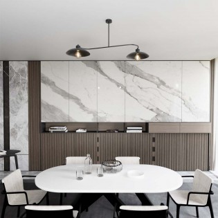 Plafón de techo Ribas Negro (2 luces)