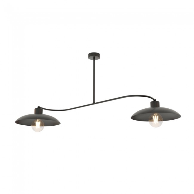 Plafón de techo Ribas Negro (2 luces)