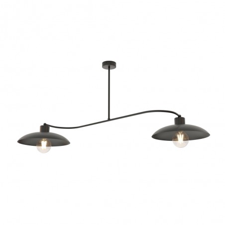 Plafón de techo Ribas Negro (2 luces)