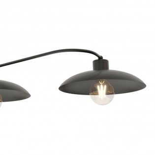 Plafón de techo Ribas Negro (3 luces)