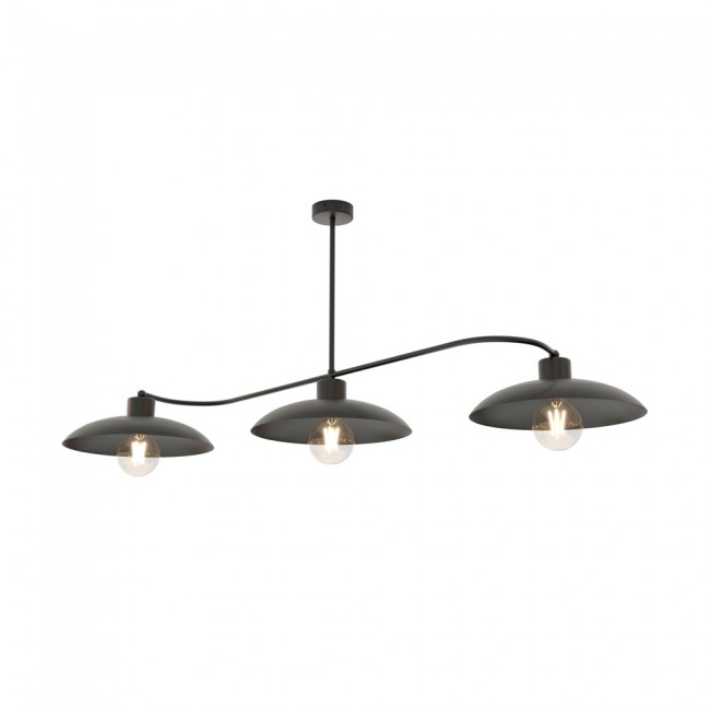 Plafón de techo Ribas Negro (3 luces)