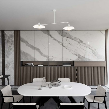 Plafón de techo Ribas Blanco (2 luces)