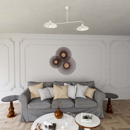 Plafón de techo Ribas Blanco (2 luces)