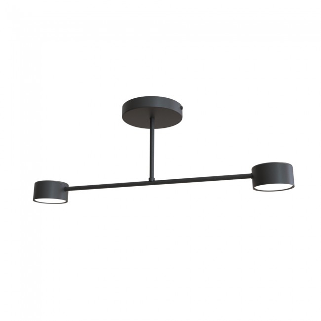 Plafón de techo Tanfa Negro (2 luces)