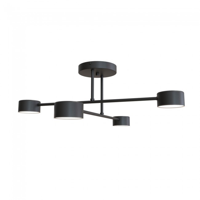 Plafón de techo Tanfa Negro (4 luces)