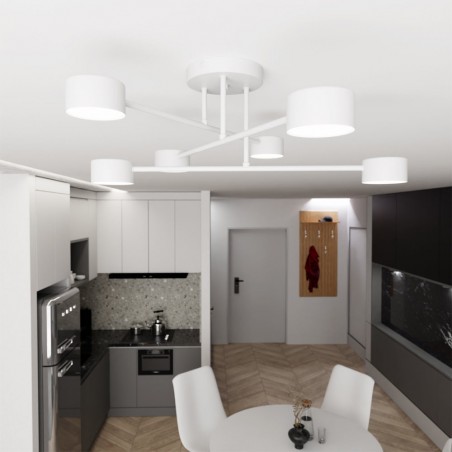 Plafón de techo Tanfa Blanco (6 luces)