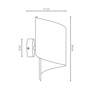Aplique de pared Umaki Negro