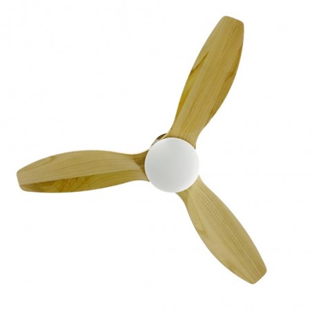Ventilador de techo LED Nare Níquel+Madera CCT (18W)