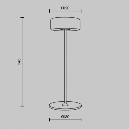 Lámpara de mesa recargable LED AI Collaboration Dim (3W)
