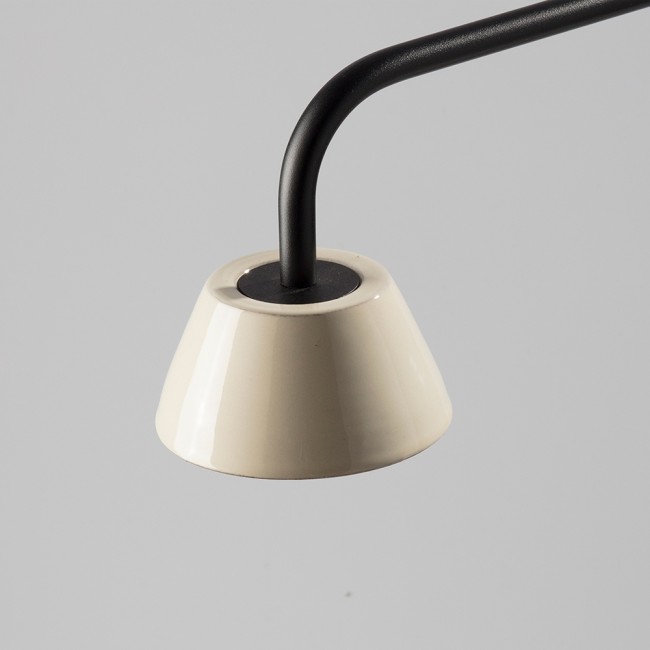lampara de mesa led absidiola conica brazo 35w