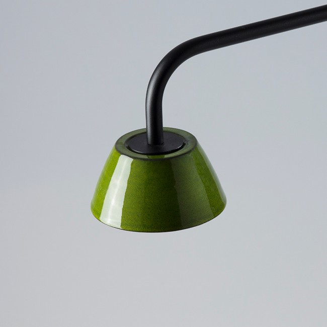 lampara de pie led absidiola conica brazo 35w
