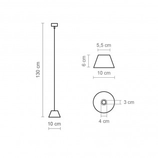 Lámpara colgante LED Absidiola Conica (3.5W)