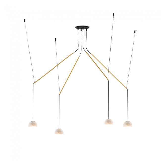 Lámpara colgante LED Absidiola Mini Alabastro Móvil (4x3.5W)