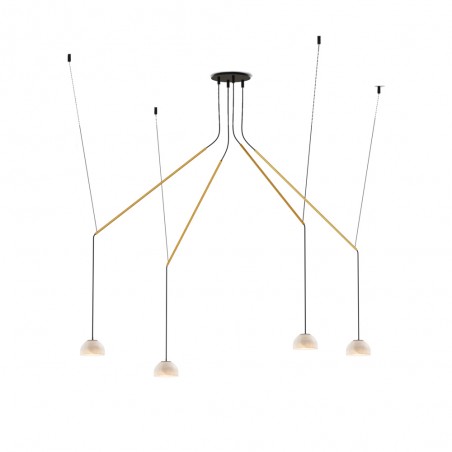 Lámpara colgante LED Absidiola Mini Alabastro Móvil (4x3.5W)