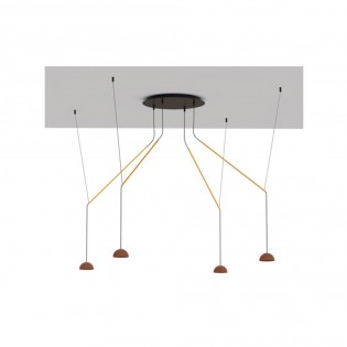 Lámpara colgante LED Absidiola Plato Móvil (4x3.5W)