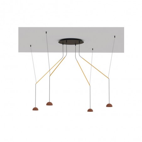 Lámpara colgante LED Absidiola Plato Móvil (4x3.5W)