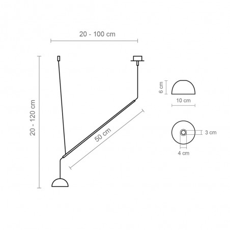 Lámpara colgante LED Absidiola Mini Móvil (4x3.5W)
