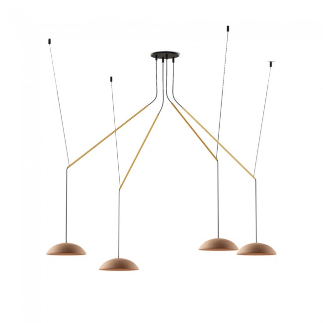 Lámpara colgante LED Absidiola Plato Móvil (4x3.5W)