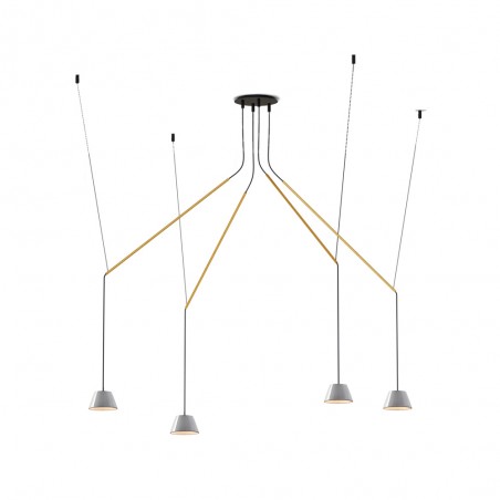 Lámpara colgante LED Absidiola Cónica Móvil (4x3.5W)