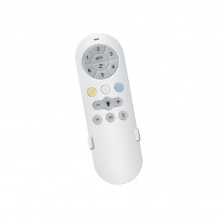 Ventilador de techo LED Fonfu Blanco+Madera CCT Dim (20W)