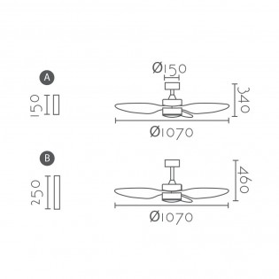 Ventilador de techo LED Necario CCT Smart (22W)
