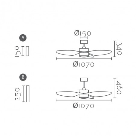 Ventilador de techo LED Necario CCT Smart (22W)