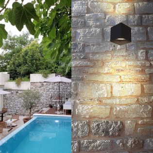 Aplique de pared de exterior LED Elber (2x3W)