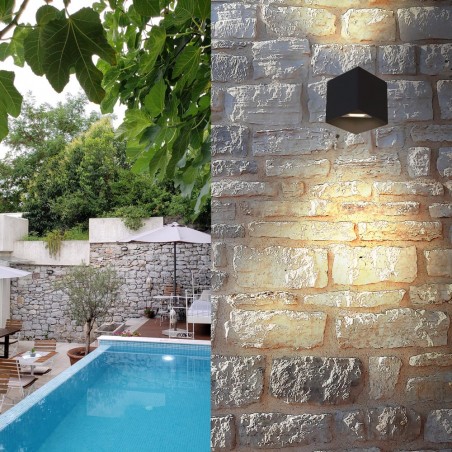 Aplique de pared de exterior LED Elber (2x3W)