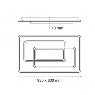 Plafón de techo LED Elba CCT Dim (226W)