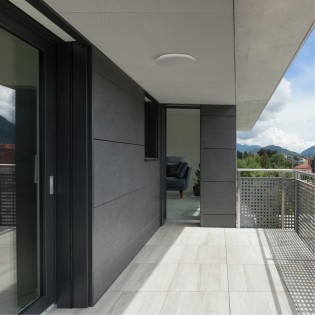 Plafón de techo de exterior LED Aspen Redondo