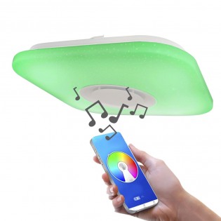 Plafón de techo LED con altavoz Smart Cuadrado (36W)