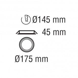 Downlight empotrable LED para baños Soner D175 CCT (15W)