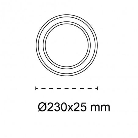 Plafón de techo LED Gein Negro CCT 3-Step Dim (18W)