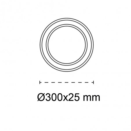 Plafón de techo LED Gein Negro CCT 3-Step Dim (24W)