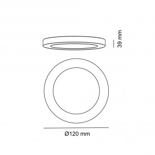 Plafón de techo LED Know Redondo (6W)
