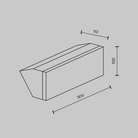 Aplique de pared de exterior LED Brick (20W)