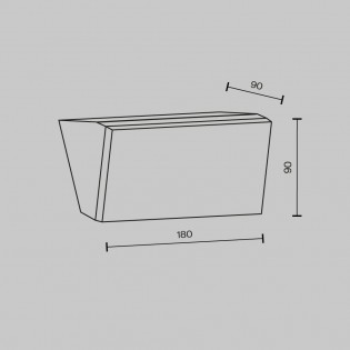 Aplique de pared de exterior LED Brick (10W)