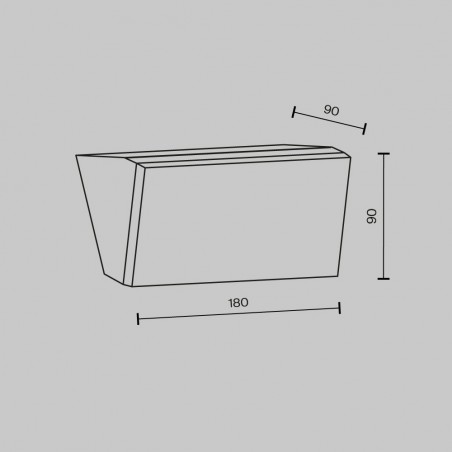 Aplique de pared de exterior LED Brick (10W)