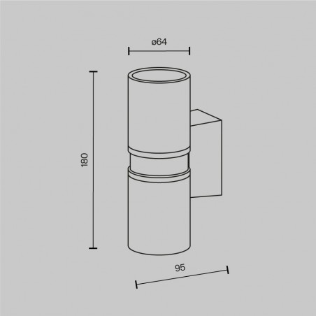 Aplique de pared de exterior Bowery (2 luces)
