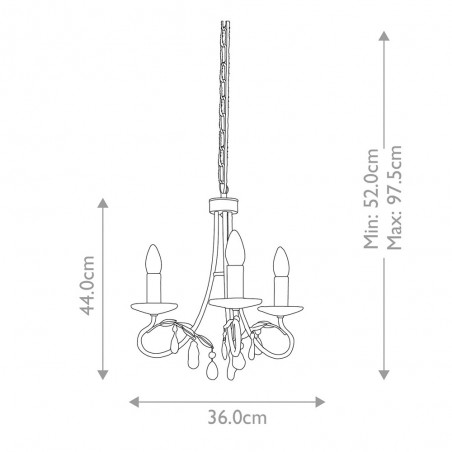 Lámpara de araña Christina (3 Luces)